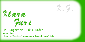 klara furi business card