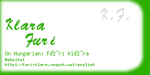 klara furi business card